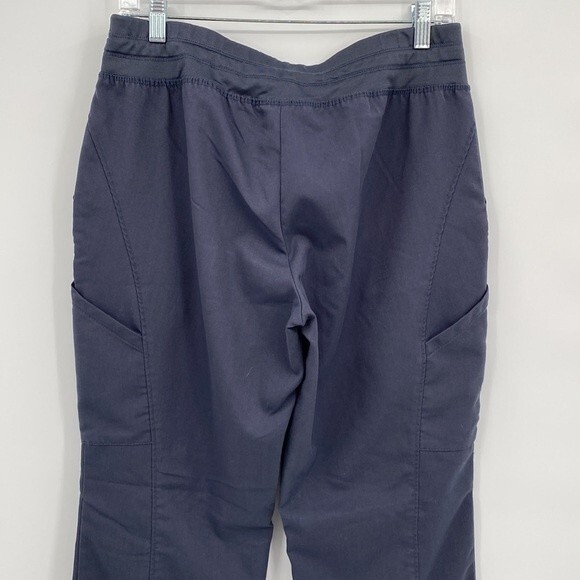 Grey's Anatomy Mid Rise Flare Bottom Drawstring Scrub Pants Gray Size MP - Picture 4 of 10